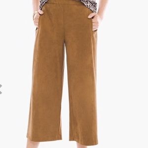 CHICOS Faux Suede Crop Pants